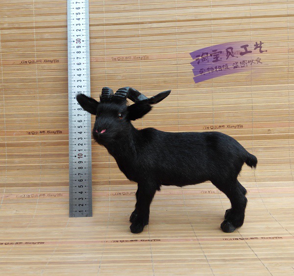 Simulation Goat Ornaments Table Decoration Black Goat Model Feng Shui Fortune Teaching Materials Props Lawn Scene Layout Simulation Goat Ornaments Table Decoration Black Goat Model Feng Shui Fortune Teaching Materials Props Lawn Scene Layout