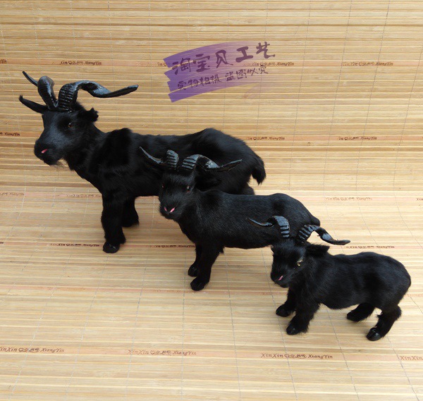 Simulation Goat Ornaments Table Decoration Black Goat Model Feng Shui Fortune Teaching Materials Props Lawn Scene Layout Simulation Goat Ornaments Table Decoration Black Goat Model Feng Shui Fortune Teaching Materials Props Lawn Scene Layout