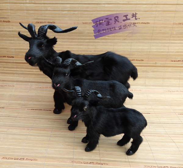 Simulation Goat Ornaments Table Decoration Black Goat Model Feng Shui Fortune Teaching Materials Props Lawn Scene Layout Simulation Goat Ornaments Table Decoration Black Goat Model Feng Shui Fortune Teaching Materials Props Lawn Scene Layout