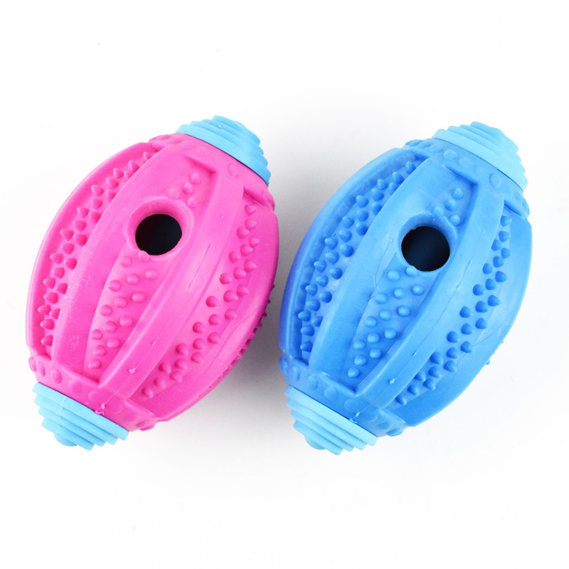 Pet Rugby Food Dropping Ball Dog Olive Food Leakage Toy Pet Food Dropping Ball