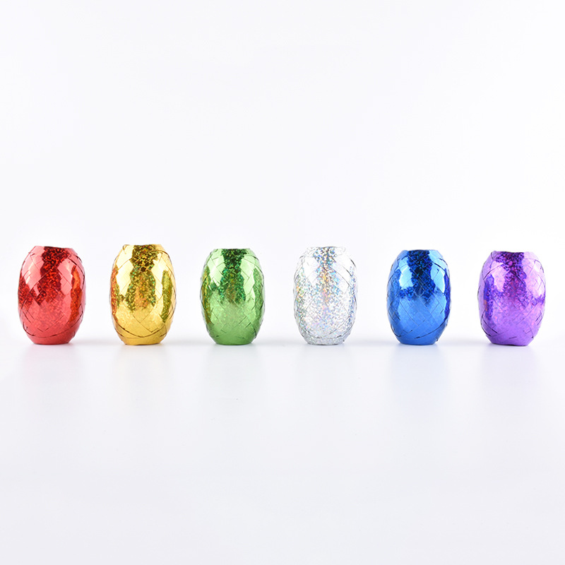 Factory Direct Sales 5mm * 10 M Creative Egg-Shaped Rugby Ribbon Wedding Birthday Balloon Ribbon Custom Wholesale