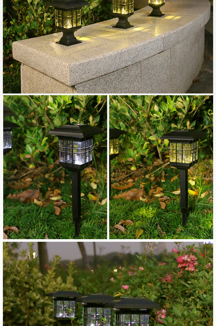 Solar Light Waterproof Courtyard Decoration Pillar Lamp Villa Garden Courtyard Lawn Lamp Park Corridor Small Night Lamp