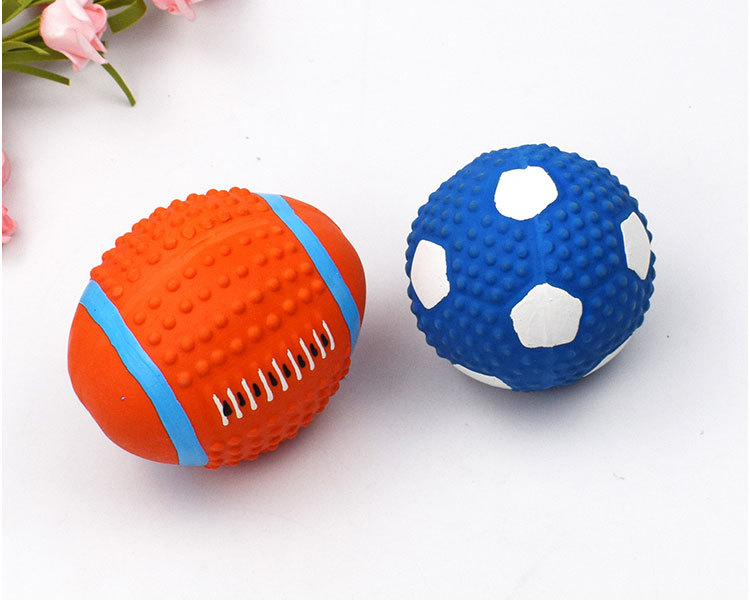 Spot Pet Latex Toys High Elastic Cotton Filled Latex Rugby Football Sounding Toy Pet Dog Toy Spot Pet Latex Toys High Elastic Cotton Filled Latex Rugby Football Sounding Toy Pet Dog Toy