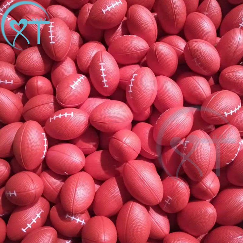 Exclusive for Cross-Border Manufacturer Sponge 9cm Pu Ball Coffee Rugby PU Foam Elastic Ball Vent Stress Relief Ball Customization