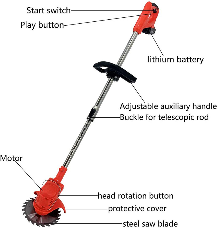 Garden Tools 21V Hand Push Lithium Battery Portable Multi-Function Wireless Lawn Mower Wood Cutting Saw Pruning Machine Garden Tools 21V Hand Push Lithium Battery Portable Multi-Function Wireless Lawn Mower Wood Cutting Saw Pruning Machine