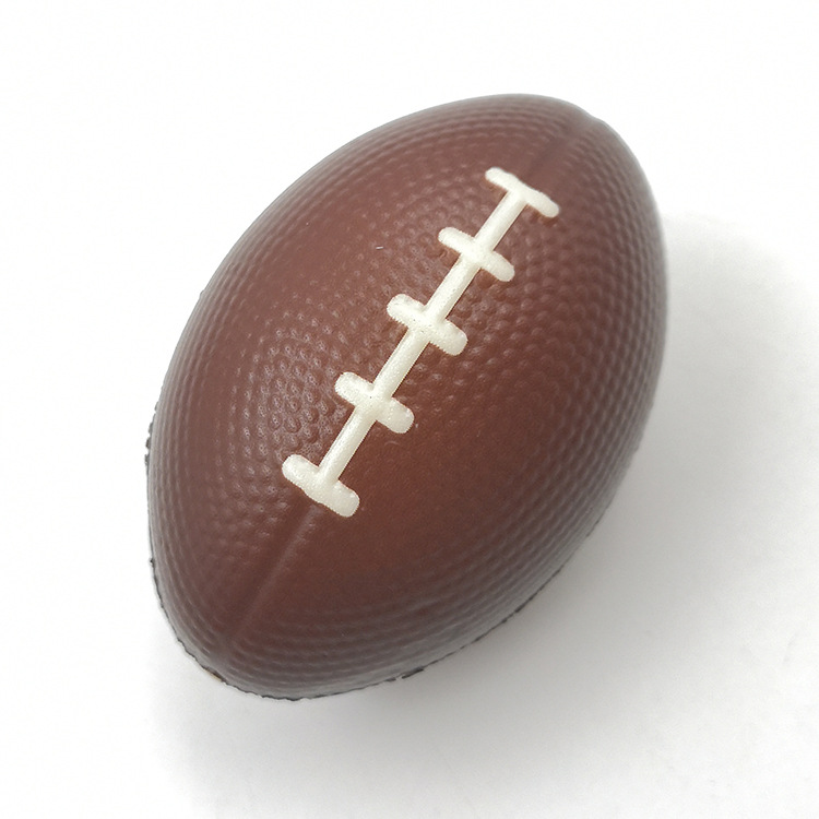 Factory Direct Sales 9cmpu Foam Rugby Decompression Vent Feel Toy Sponge Foaming Elastic Ball