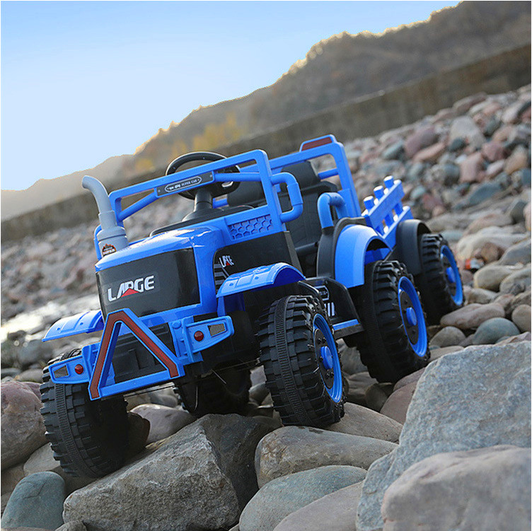 Children large tractor electric car toy car can sit people four wheels with a tug remote control off-road Children large tractor electric car toy car can sit people four wheels with a tug remote control off-road