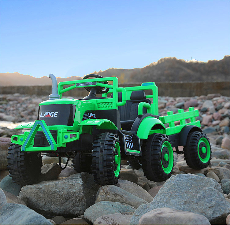 Children large tractor electric car toy car can sit people four wheels with a tug remote control off-road Children large tractor electric car toy car can sit people four wheels with a tug remote control off-road