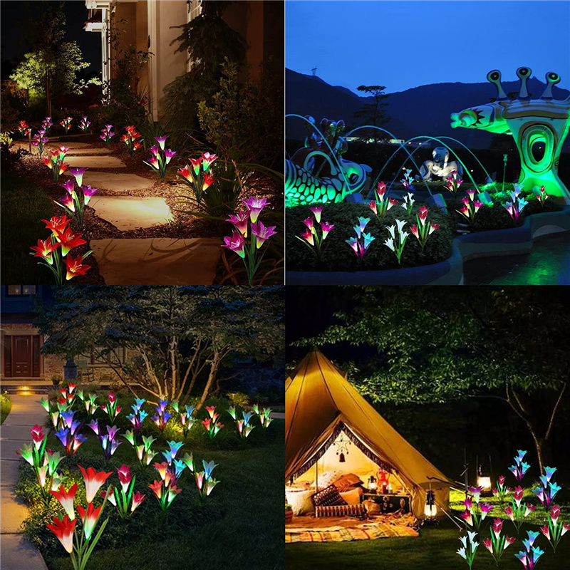 Solar Light Solar Flower Lights Lily Flower Lamp Outdoor Garden Lawn Courtyard Decoration Led Solar Light Solar Light Solar Flower Lights Lily Flower Lamp Outdoor Garden Lawn Courtyard Decoration Led Solar Light