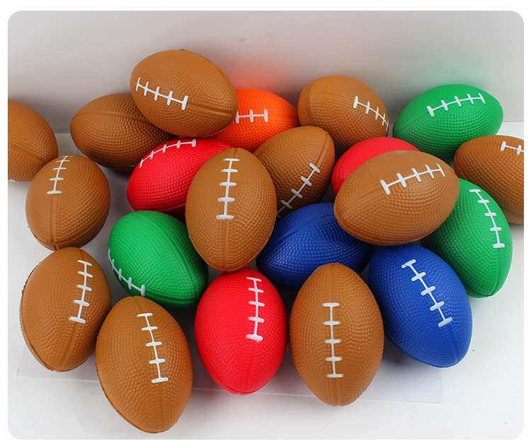 Cross-Border Hot Selling British American Small Brown Rugby Decompression Toys for Children Foam Decompression Pu Ball Custom Printing Cross-Border Hot Selling British American Small Brown Rugby Decompression Toys for Children Foam Decompression Pu Ball Custom Printing