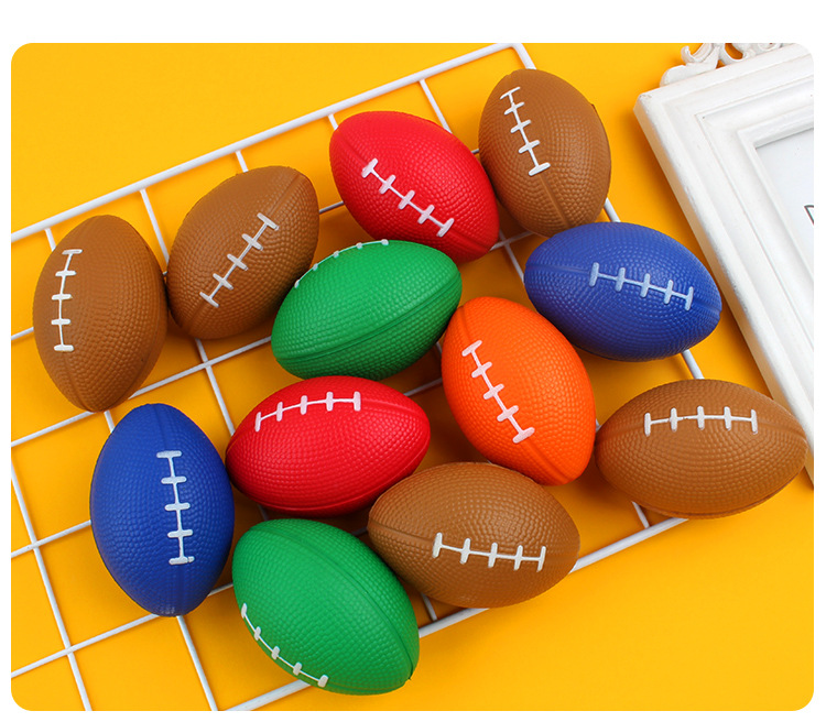 Cross-Border Hot Selling British American Small Brown Rugby Decompression Toys for Children Foam Decompression Pu Ball Custom Printing Cross-Border Hot Selling British American Small Brown Rugby Decompression Toys for Children Foam Decompression Pu Ball Custom Printing