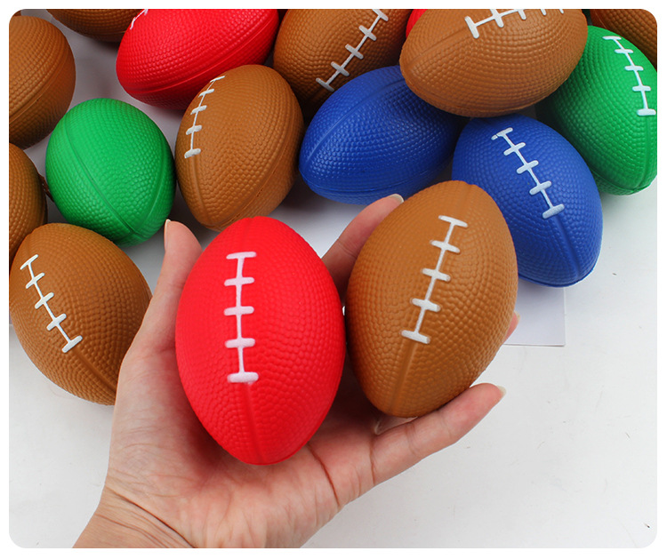 Cross-Border Hot Selling British American Small Brown Rugby Decompression Toys for Children Foam Decompression Pu Ball Custom Printing Cross-Border Hot Selling British American Small Brown Rugby Decompression Toys for Children Foam Decompression Pu Ball Custom Printing