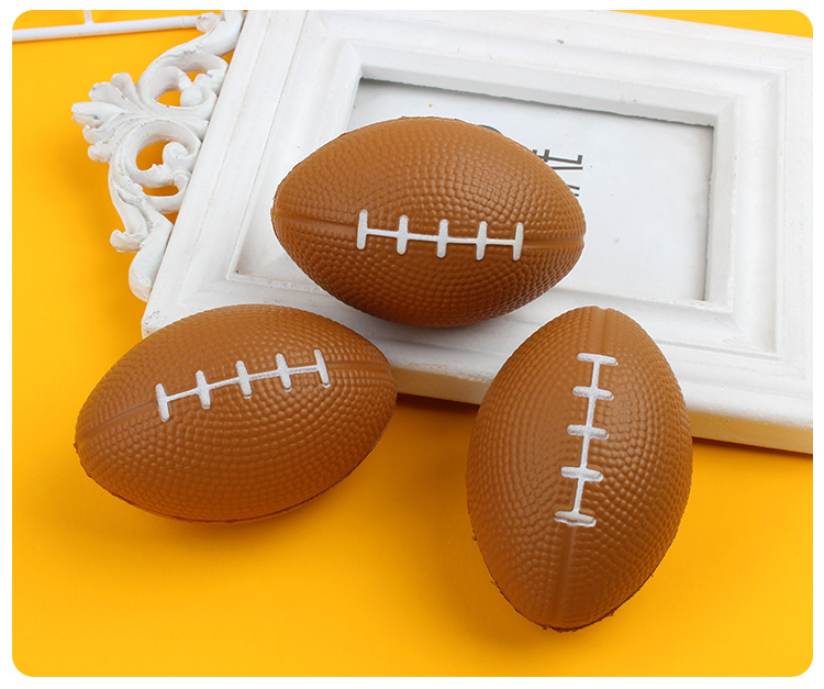 Cross-Border Hot Selling British American Small Brown Rugby Decompression Toys for Children Foam Decompression Pu Ball Custom Printing Cross-Border Hot Selling British American Small Brown Rugby Decompression Toys for Children Foam Decompression Pu Ball Custom Printing