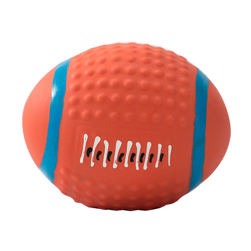 Dog Latex Sound Toy Molar Long Lasting Relieving Stuffy Rugby Football Small Dog Teddy Training Pet Supplies