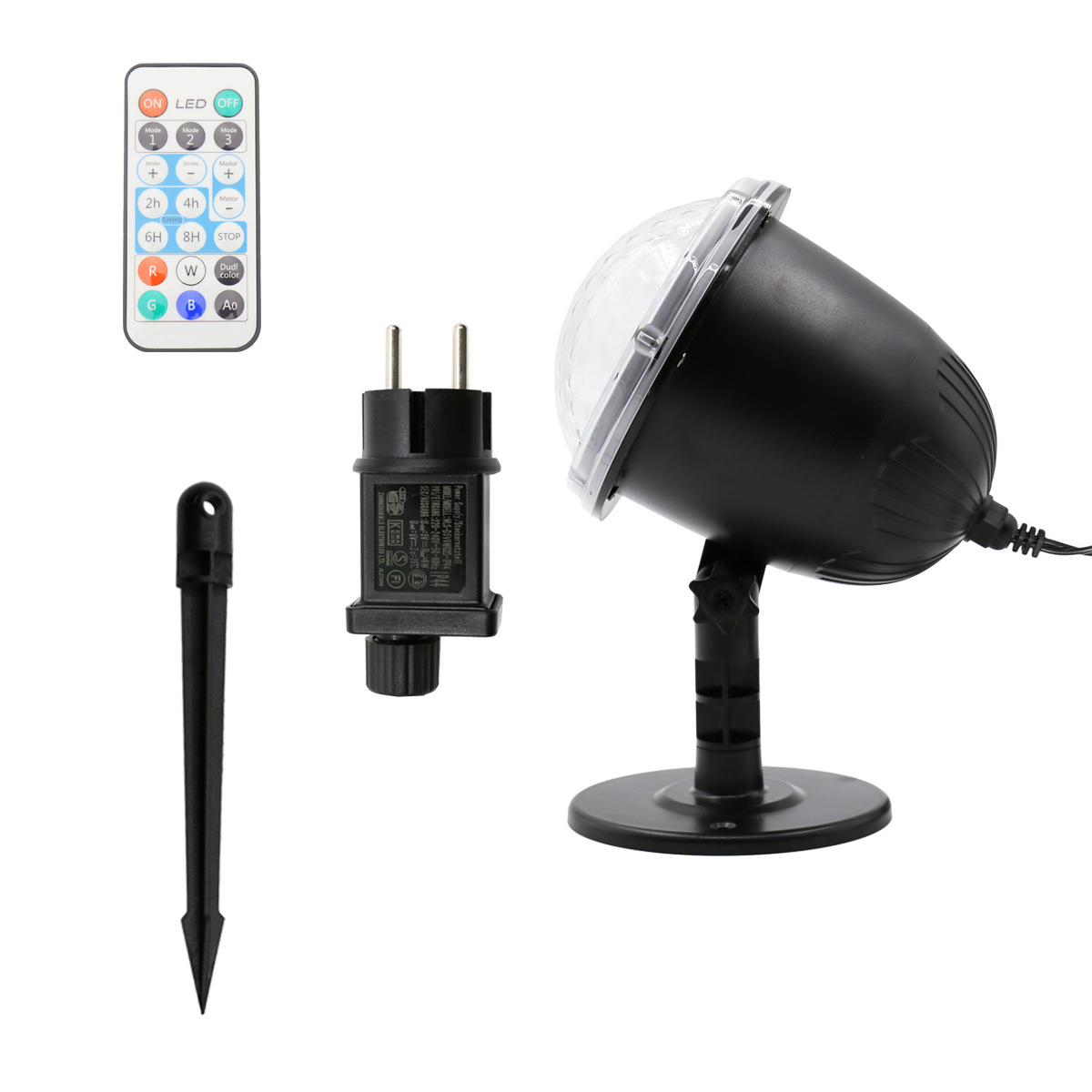 Dynamic Snowflake Projection Lamp Outdoor Waterproof RF Remote Control Snow Light Lawn Lamp