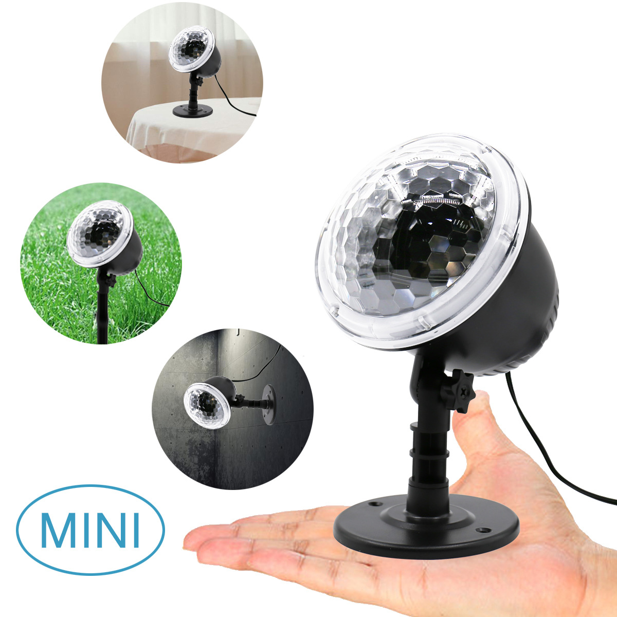 Dynamic Snowflake Projection Lamp Outdoor Waterproof RF Remote Control Snow Light Lawn Lamp