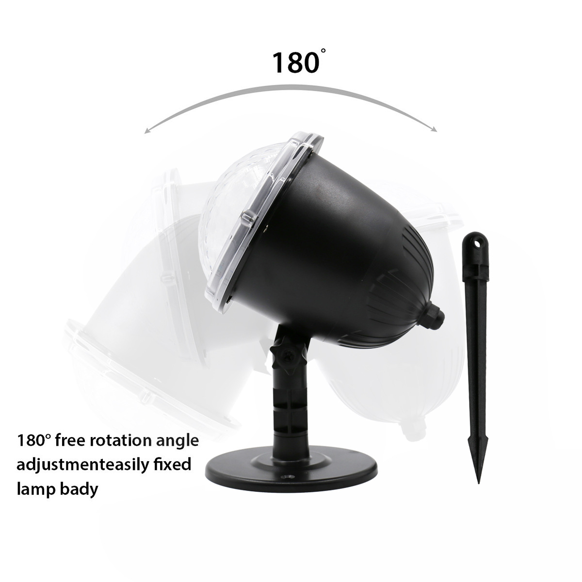 Dynamic Snowflake Projection Lamp Outdoor Waterproof RF Remote Control Snow Light Lawn Lamp
