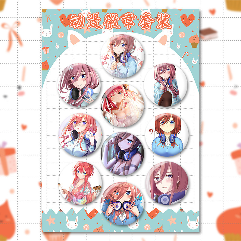 Anime Badge Set 58mm Badge Ghoul Natsume Unheard of Gintama Fate Curse Back to War Comic Show Wholesale