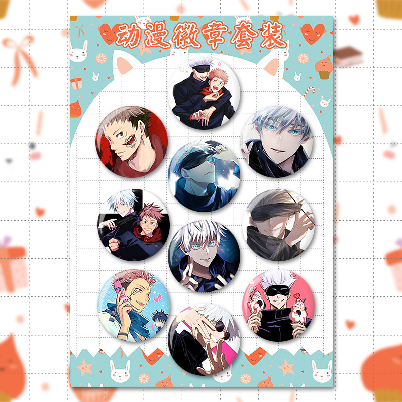 Anime Badge Set 58mm Badge Ghoul Natsume Unheard of Gintama Fate Curse Back to War Comic Show Wholesale