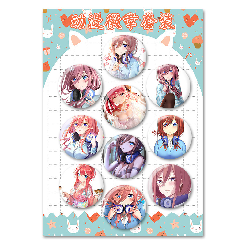 Anime Badge Set 58mm Badge Ghoul Natsume Unheard of Gintama Fate Curse Back to War Comic Show Wholesale
