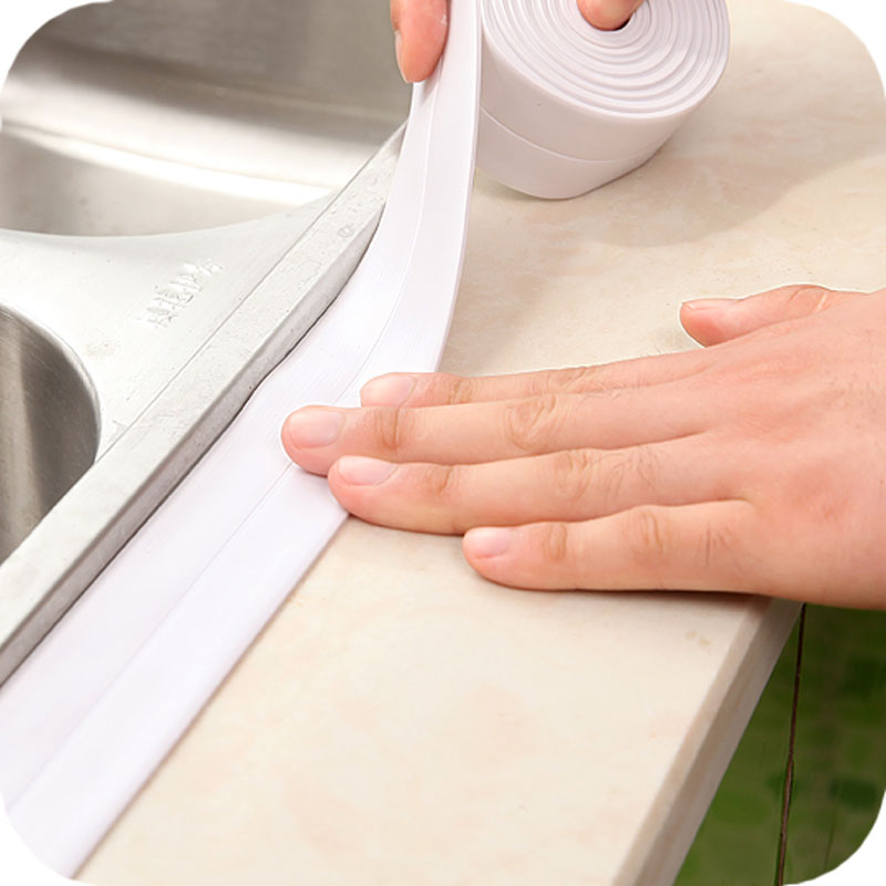 Kitchen waterproof mildew moisture tape corner line paste corner protector 35*3800mm seal joint