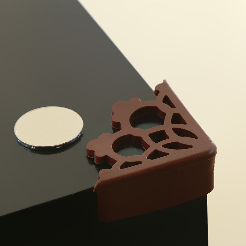 Hollow Carved Soft Rubber Pattern Bumper Corner Protector Safety Collision Angle Bumper 4 Pieces Hollow Carved Soft Rubber Pattern Bumper Corner Protector Safety Collision Angle Bumper 4 Pieces
