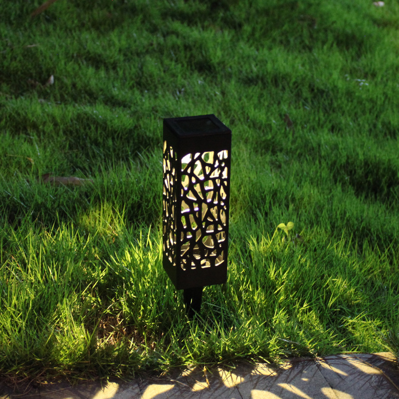 Outdoor Waterproof Solar Lamp Beautiful Hollow Ultra-Low Lamp Creative Warm LED Light-Controlled Induction Lawn Garden Lamp