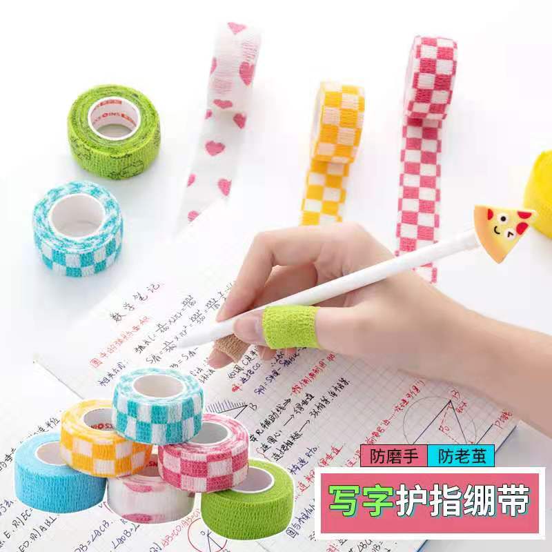 Creative Student Self-Adhesive Finger Protector Bandage Writing Protective Finger Artifact Tape Printing Love Anti-Wear Finger Protector Wholesale
