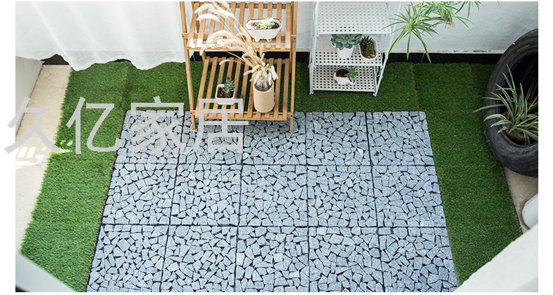 Artificial Anti-Real Lawn Grass Leather Stitching Floor DIY Outdoor Buckle Floor Balcony Garden