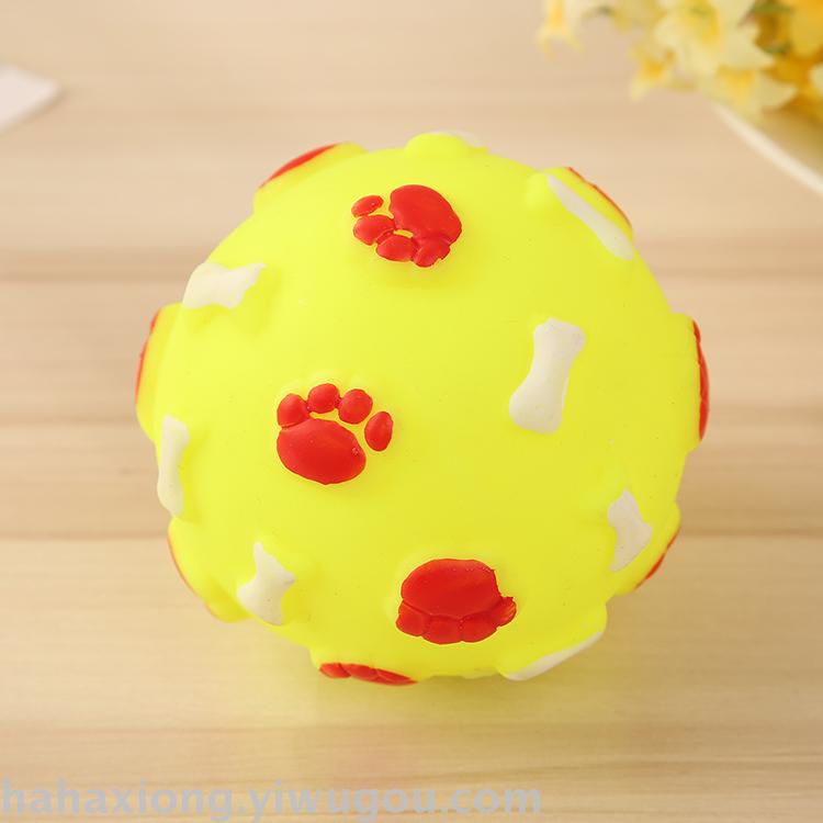 Pet toy pet ball small footprint ball plastic toy PVC ball dog vocal toy Pet toy pet ball small footprint ball plastic toy PVC ball dog vocal toy