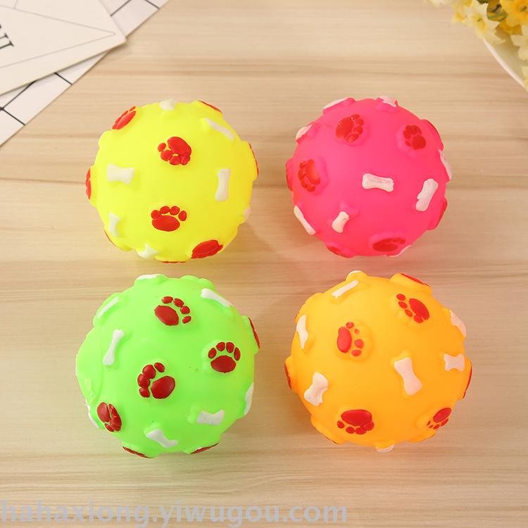 Pet toy pet ball small footprint ball plastic toy PVC ball dog vocal toy