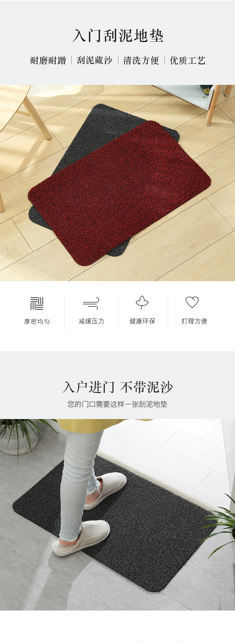 Plain Mud Scraping Mat Emulational Lawn Green Mat Entrance No Carmen Dirt Trap Doormat Can Be Cut Freely Foot Mat