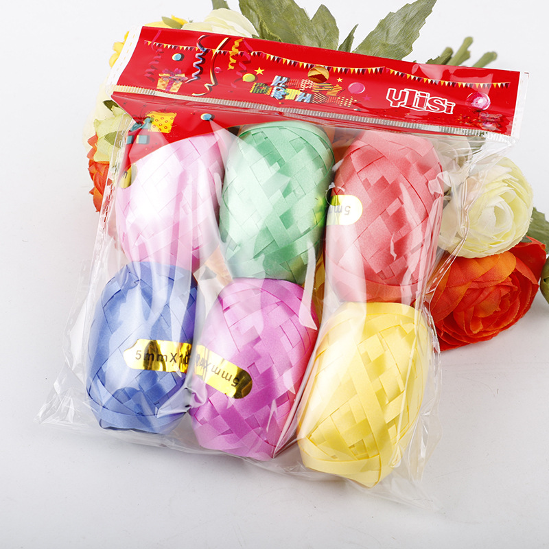 Creative egg-shaped rugby ribbon tied balloon rope balloon color ribbon wedding decoration manufacturers wholesale