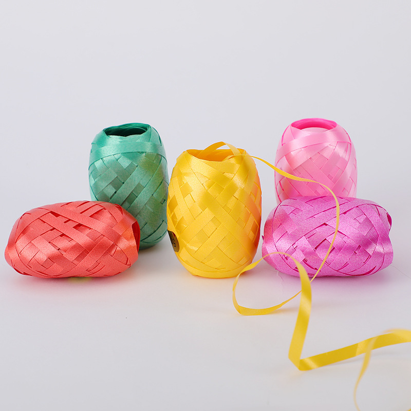 [6 Rolls] Balloon Ribbon Wedding Supplies Color Oval Packaging Bouquet Rugby Bandage