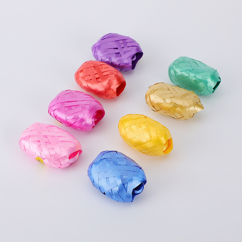[6 Rolls] Balloon Ribbon Wedding Supplies Color Oval Packaging Bouquet Rugby Bandage
