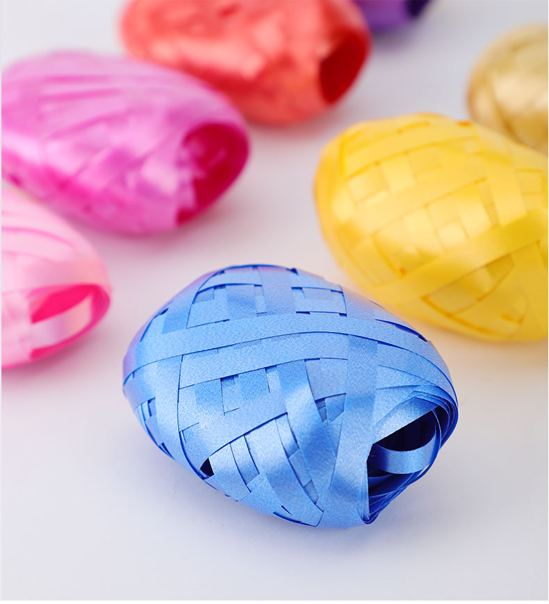[6 Rolls] Balloon Ribbon Wedding Supplies Color Oval Packaging Bouquet Rugby Bandage