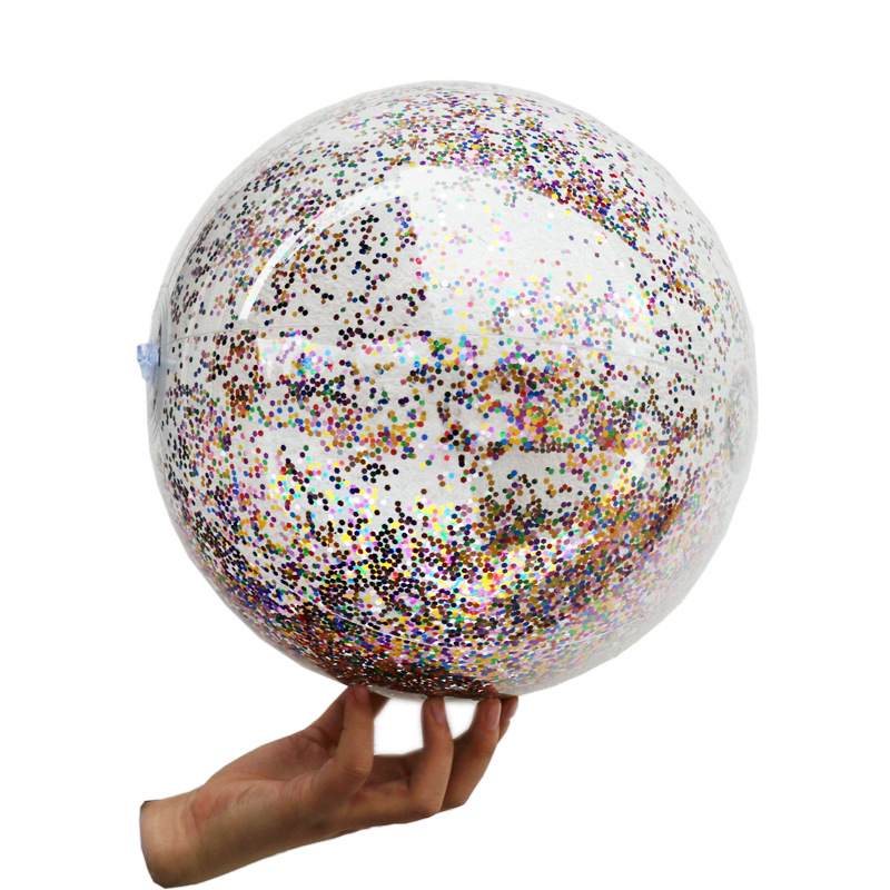 Instagram web celebrity photo props inflatable sequins beach ball transparent PVC ball water toys