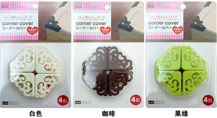 Hollow Carved Soft Rubber Heart-Shaped Bumper Corner Protector Children's Safety Protection Bumper 4 Pieces Hollow Carved Soft Rubber Heart-Shaped Bumper Corner Protector Children's Safety Protection Bumper 4 Pieces