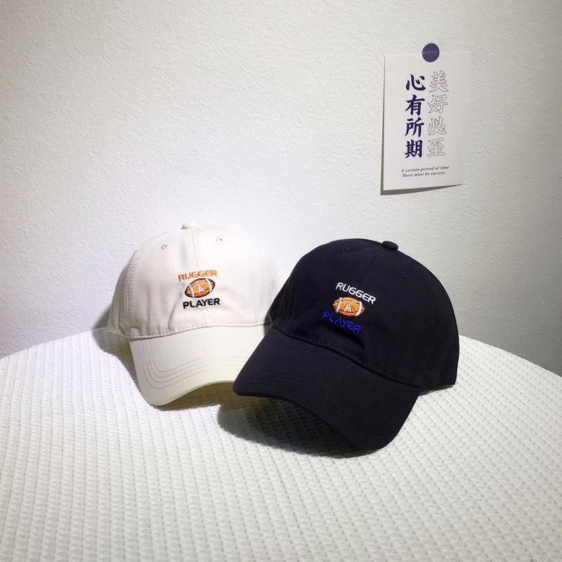 New Rugby Label Hat 2022 Spring Baseball Cap Men&#039;s and Women&#039;s Embroidered Peaked Cap Outdoor Fishing Sun Hat