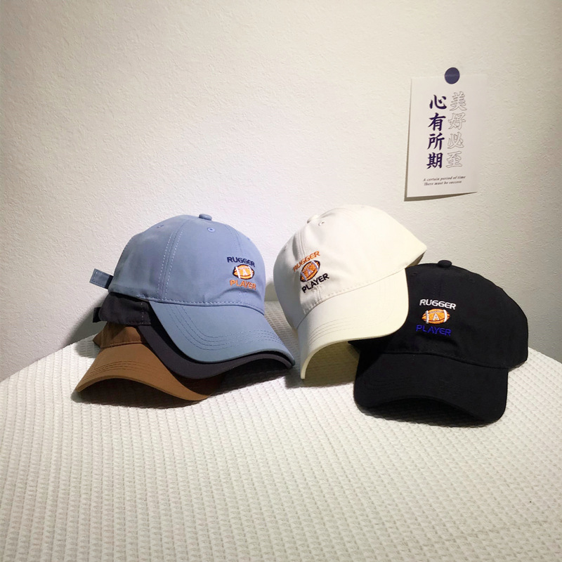 New Rugby Label Hat 2022 Spring Baseball Cap Men&#039;s and Women&#039;s Embroidered Peaked Cap Outdoor Fishing Sun Hat