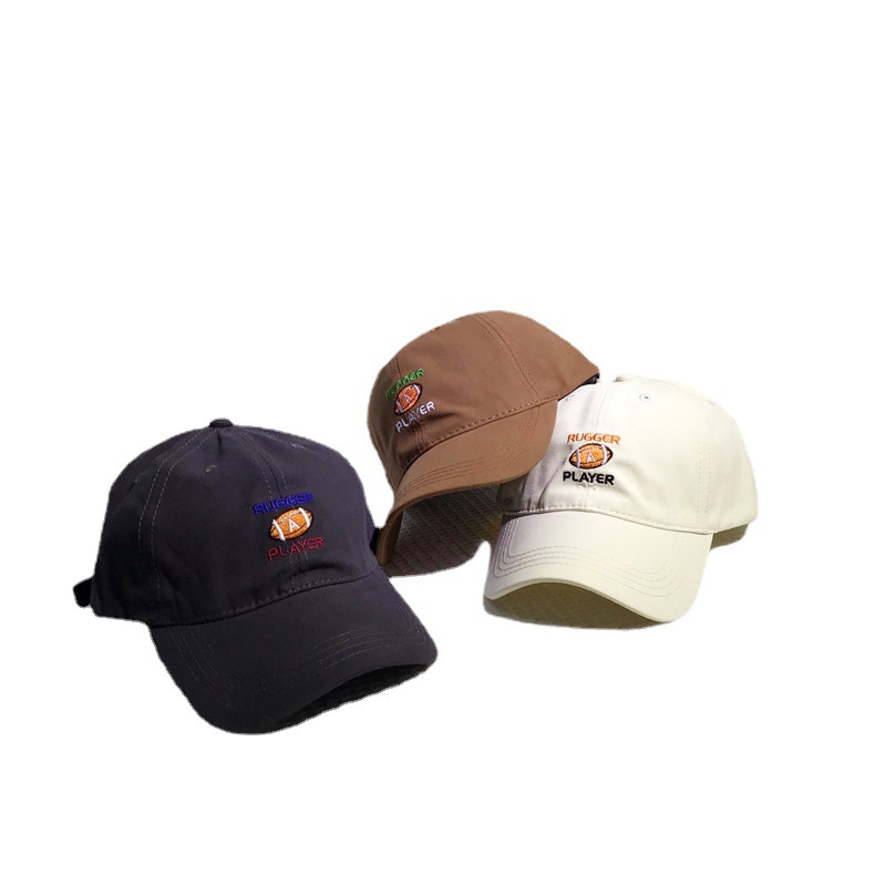 New Rugby Label Hat 2022 Spring Baseball Cap Men&#039;s and Women&#039;s Embroidered Peaked Cap Outdoor Fishing Sun Hat