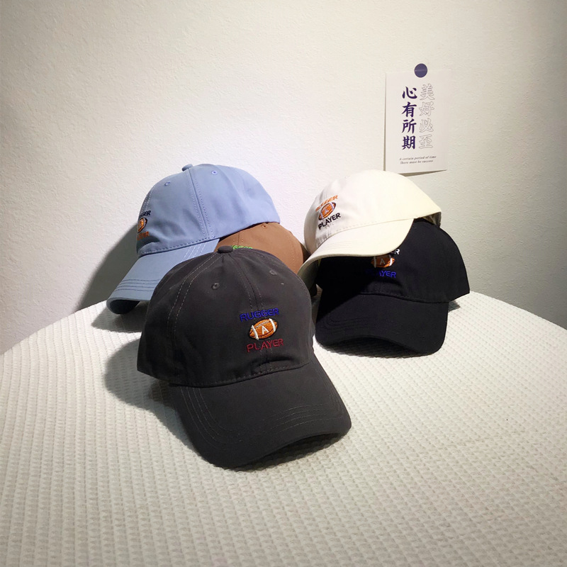 New Rugby Label Hat 2022 Spring Baseball Cap Men&#039;s and Women&#039;s Embroidered Peaked Cap Outdoor Fishing Sun Hat
