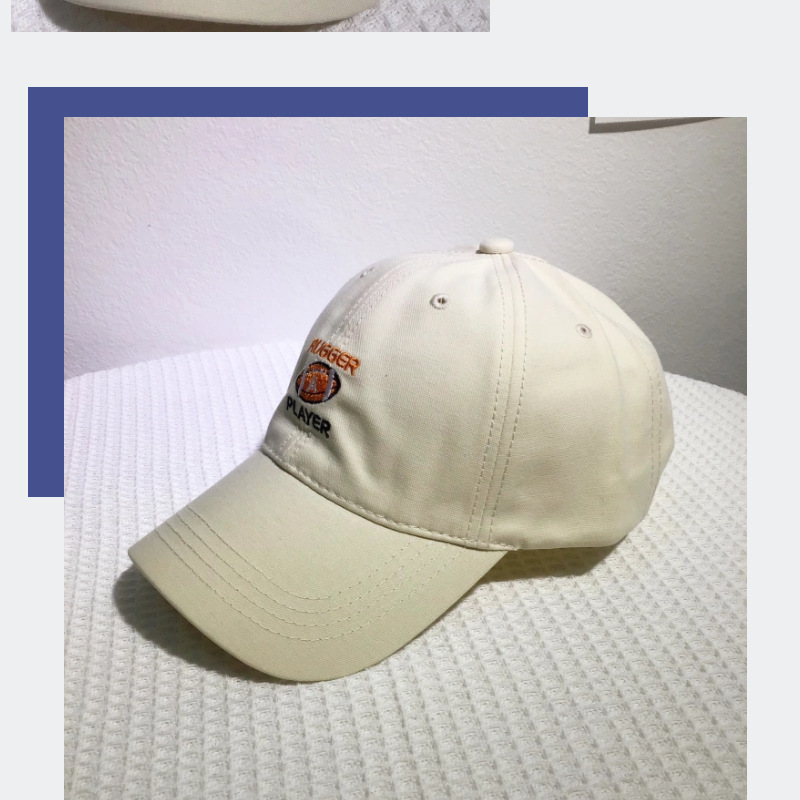 New Rugby Label Hat 2022 Spring Baseball Cap Men's and Women's Embroidered Peaked Cap Outdoor Fishing Sun Hat