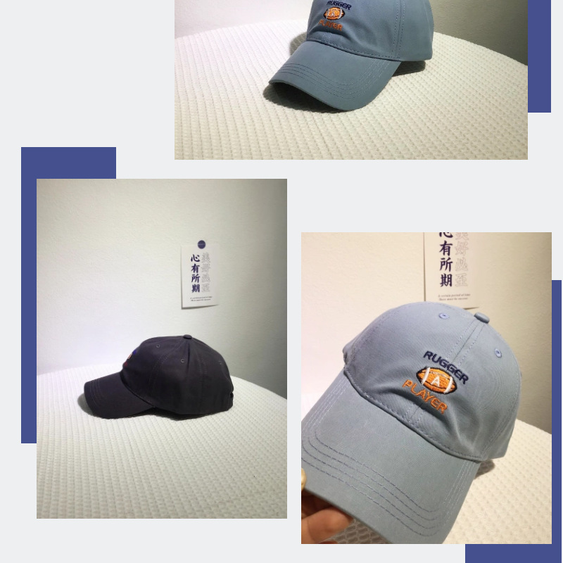 New Rugby Label Hat 2022 Spring Baseball Cap Men's and Women's Embroidered Peaked Cap Outdoor Fishing Sun Hat