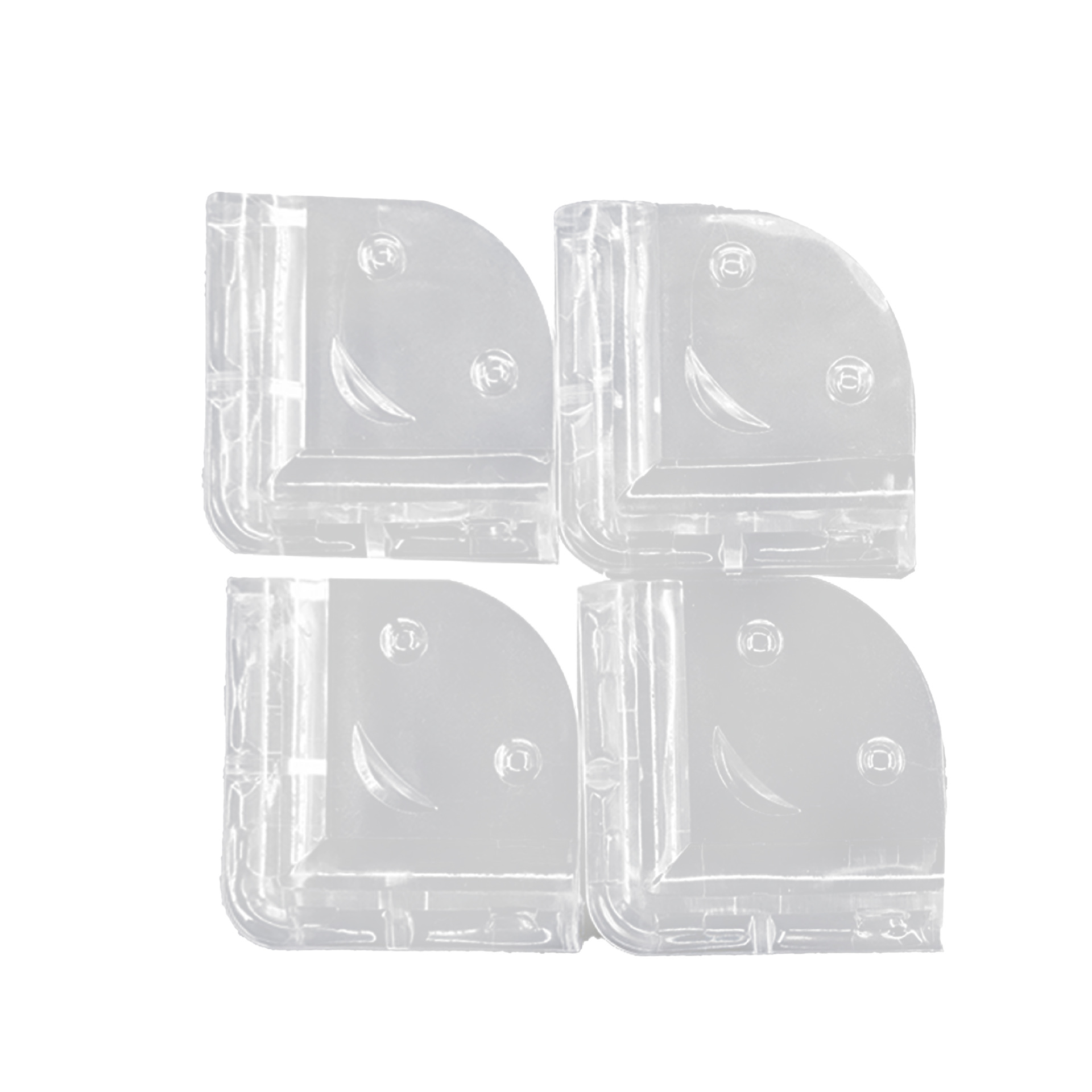 Smiley Face Spherical L-Shaped Children&#039;s Transparent Bumper Angle Table Corner Table Coffee Table Glass Corner Protector Baby Anti-Collision Protective Angle