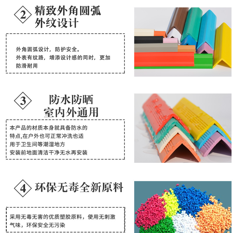 Corner Wall Protector Pillar Soft Bag Kindergarten Bumper Strip Table Edge Corner Protector Straight Stickers with Glue