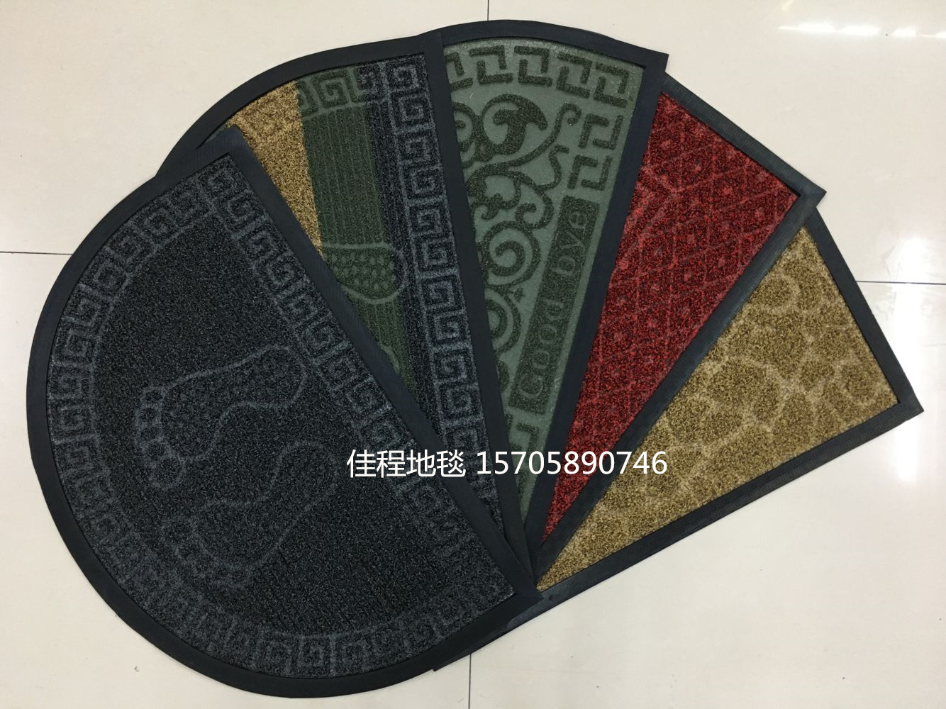 Semi circle long radius rubber lawn embossed mat lawn mat mat mat mat mat mat mat