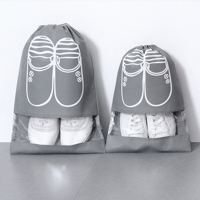Outdoor Travel Transparent Visual Buggy Bag Shoe Protector Sports Travel Waterproof Shoe Bag Visual Shoe Bag