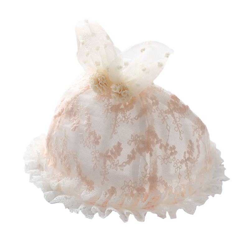 Baby Hat Lace Princess Forehead Protector Topless Hat Newborn Fetal Cap Baby Girl Spring and Autumn Thin Summer