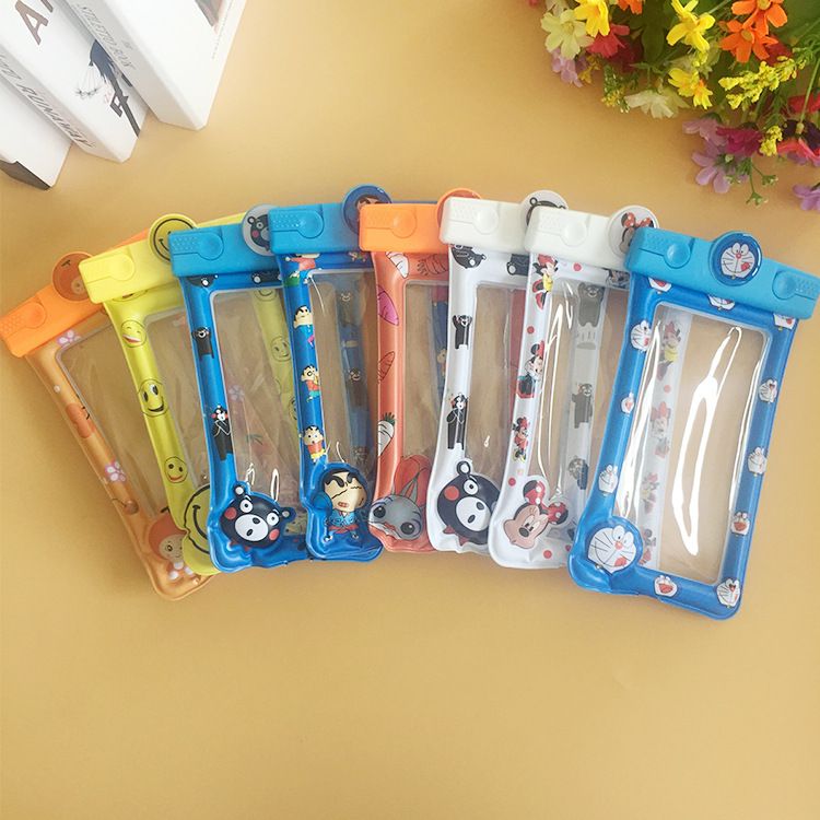 Hot style floating inflatable air bag transparent swimming new cartoon mobile phone waterproof bag waterproof sleeve